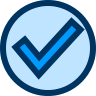 blue check