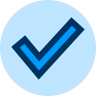 blue check