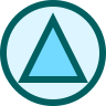 cyan triangle