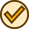 orange check
