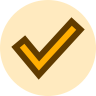 orange check