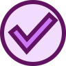 purple check