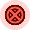 red circle X