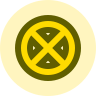 yellow circle X